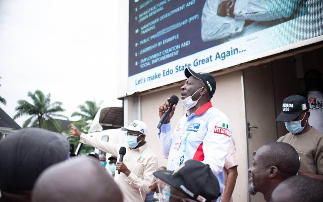 Edo 2020: Esan stands still as Ize-Iyamu’s campaign trail hits Irrua